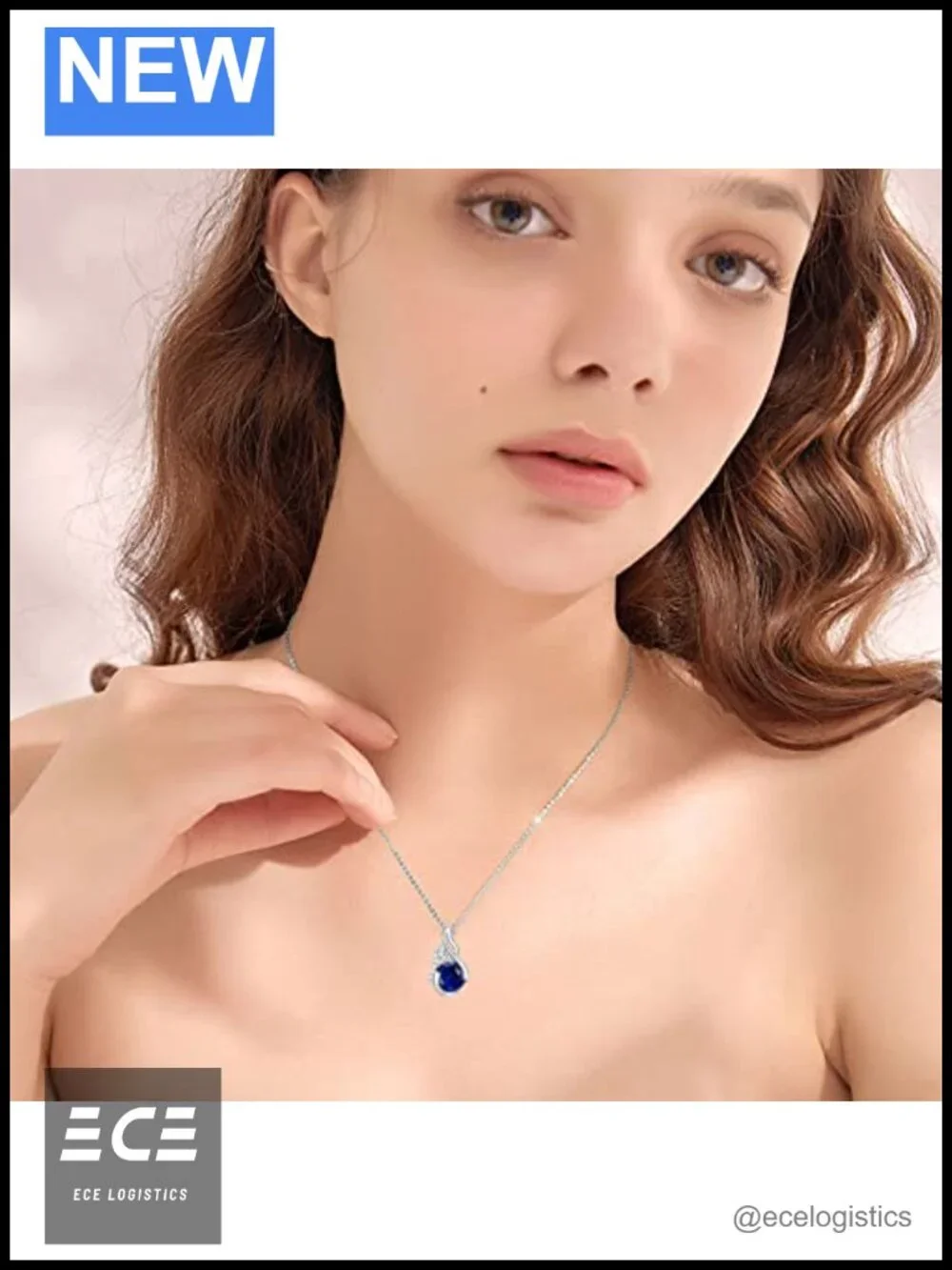 Sterling Silver Sapphire Birthstone Pendant Necklace 18 Inch September Gift